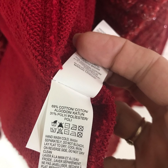 Lucky Brand Marled Shimmer Open Front Cardigan - Picture 4 of 5